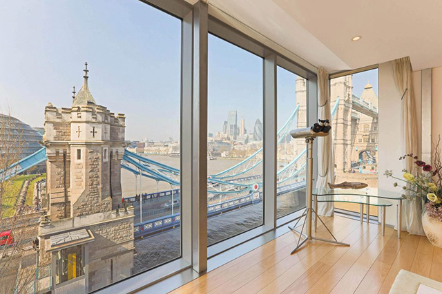London legjobb ingatlanának árat megduplázta a kilátás Tower Bridge-re
