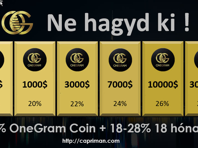 OneGram - Arany a kriptovalutában