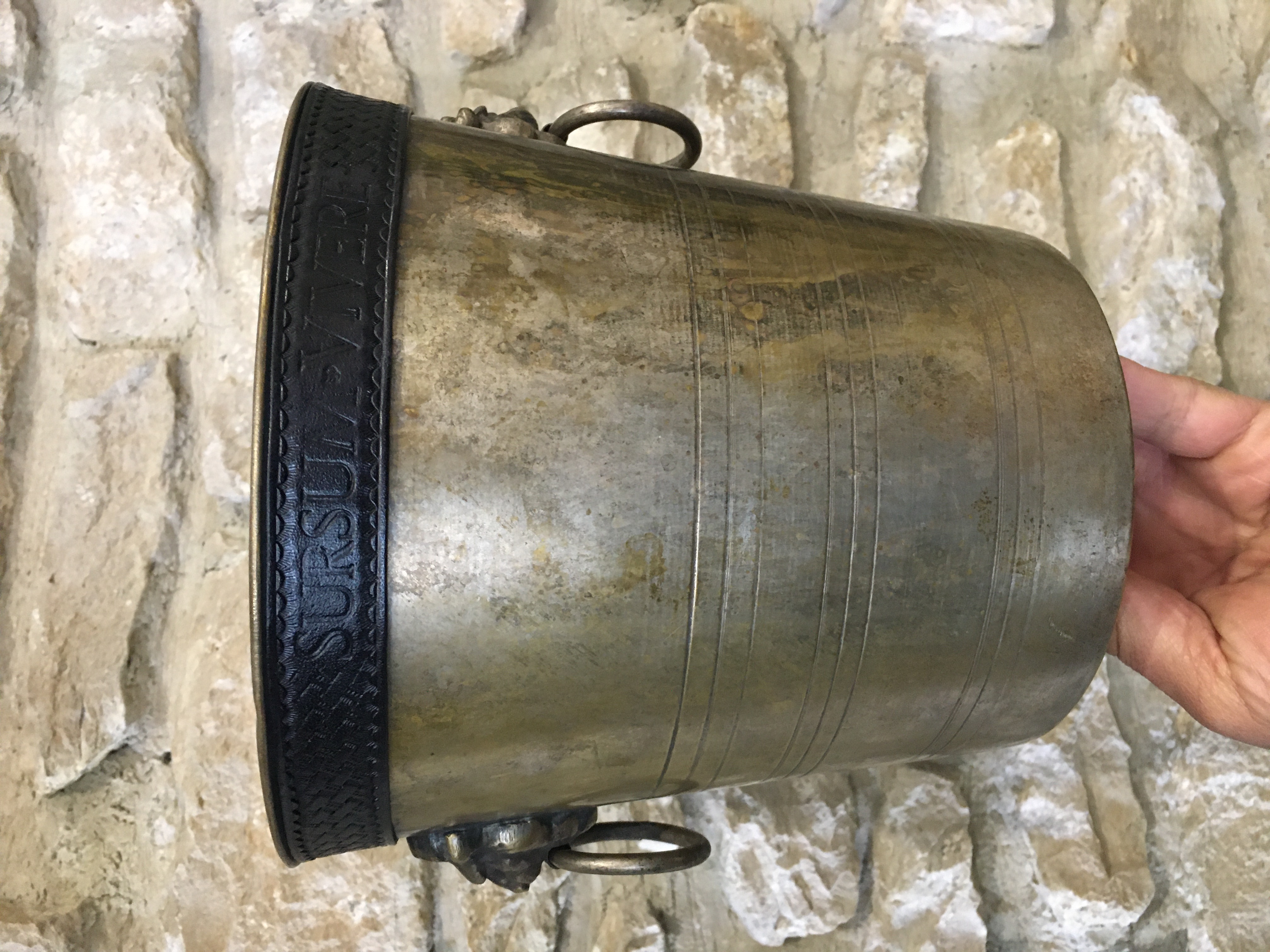 antique_lion_head_champagne_bucket_with_leather_decoration_for_sale_5.JPG