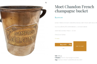 Mennyibe kerül most egy antik 100 éves Moët & Chandon pezsgős jégveder?
