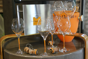 Veuve Clicquot Champagne kristálypoharak