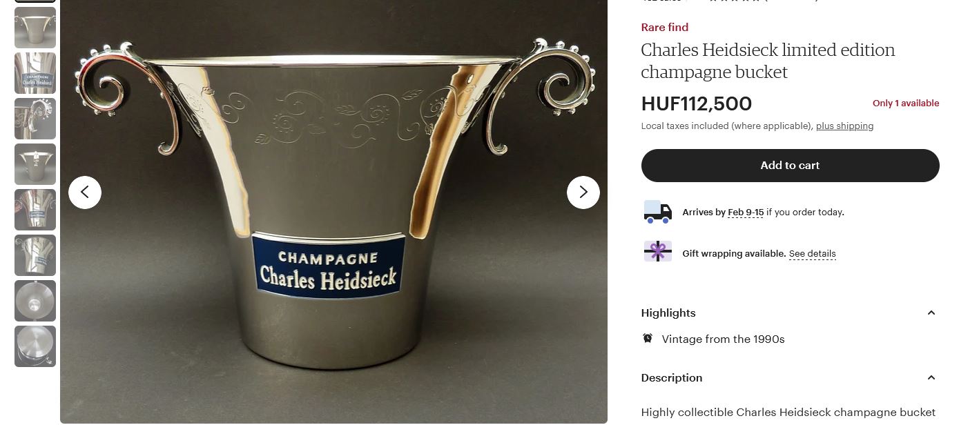 highly_collectible_charles_heidsieck_champagne_bucket_made_of_stainless_steel_brushed_on_the_inside_and_polished_on_the_outside.JPG
