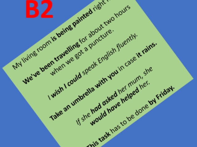 B2 vizsgára elvárt nyelvtani szerkezetek :)