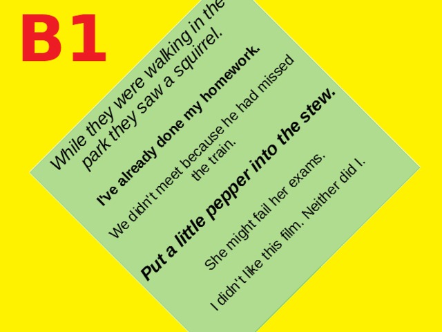 Nyelvtani szerkezetek B1 vizsgára