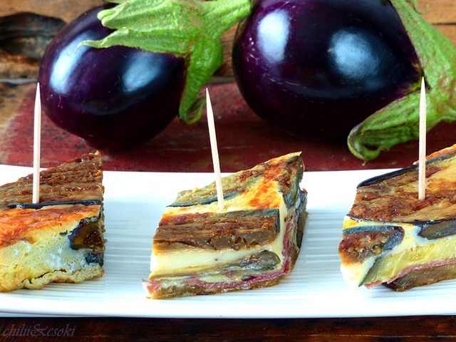 Tortilla de berenjenas - padlizsán tortilla