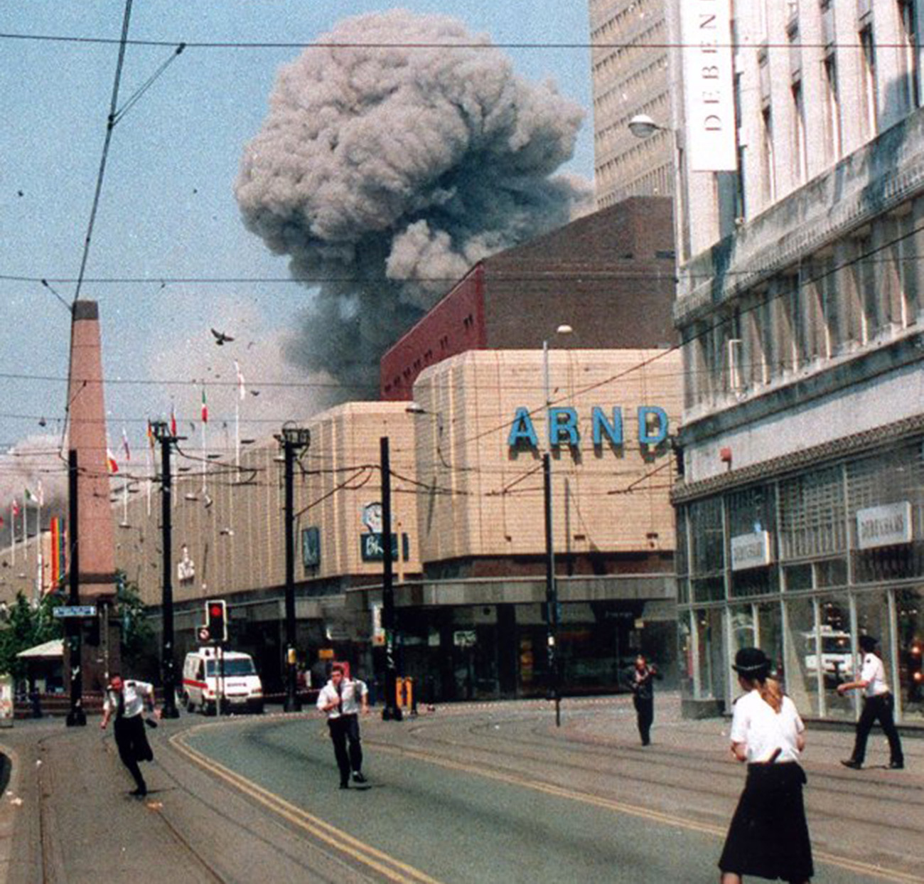 A robbanás (Fotó: Manchester Fire Service)