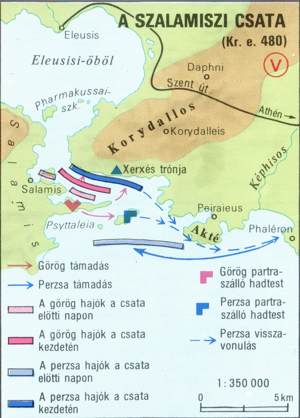 thermopülai csata térkép A görög perzsa háború (Kr.e. 492 448)   Xerxész hadjáratától a 449 