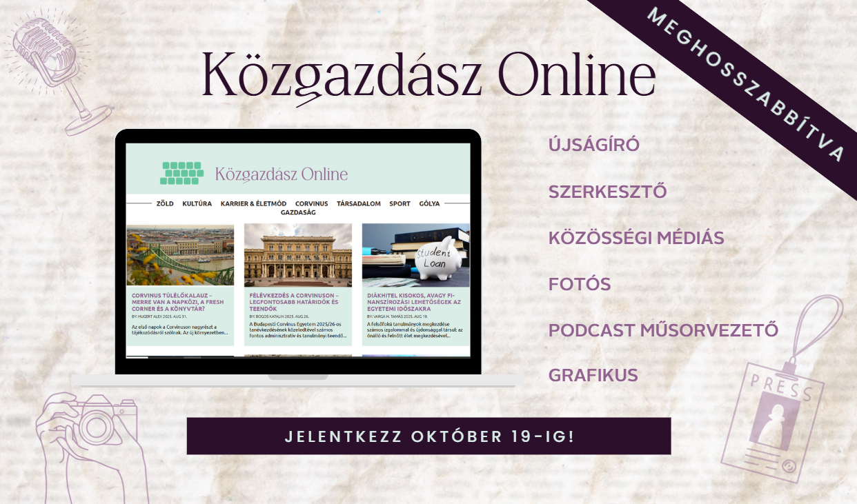 Írj, fotózz, posztolj, alkoss – vár a Közgazdász Online!