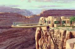 Passerelle suspendue sur le Grand Canyon