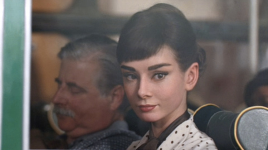 Audrey Hepburn egy csokoládé reklámban
