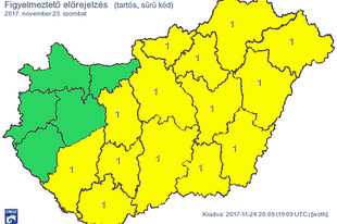 ISMÉT SŰRŰ KÖDRE FIGYELMEZTET A METEOROLÓGIAI SZOLGÁLAT