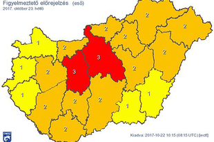 A SOK ESŐ MIATT TÖBB MEGYÉRE ÉS A FŐVÁROSRA IS FIGYELMEZTETÉSEKET ADTAK KI!