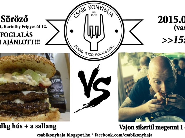 Burger kihívás a Bajor Sörözőben!