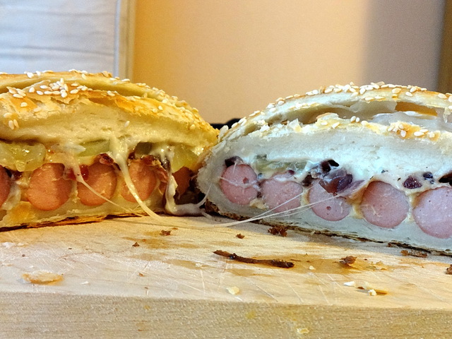 Sütőben sült hot dog