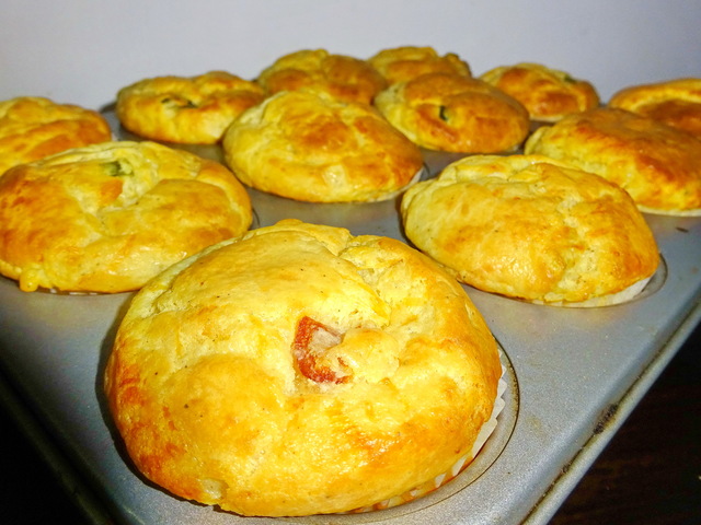 Füstölt sajtos muffin