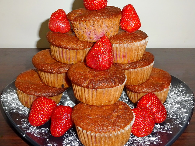 Szamócás muffin
