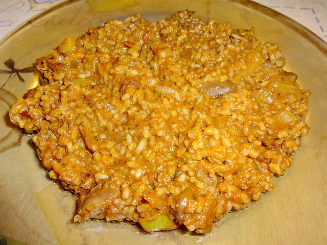 Csirkemájas chilis lecsó