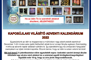 II. KAPOSÚJLAKI VILÁGÍTÓ ADVENTI KALENDÁRIUM