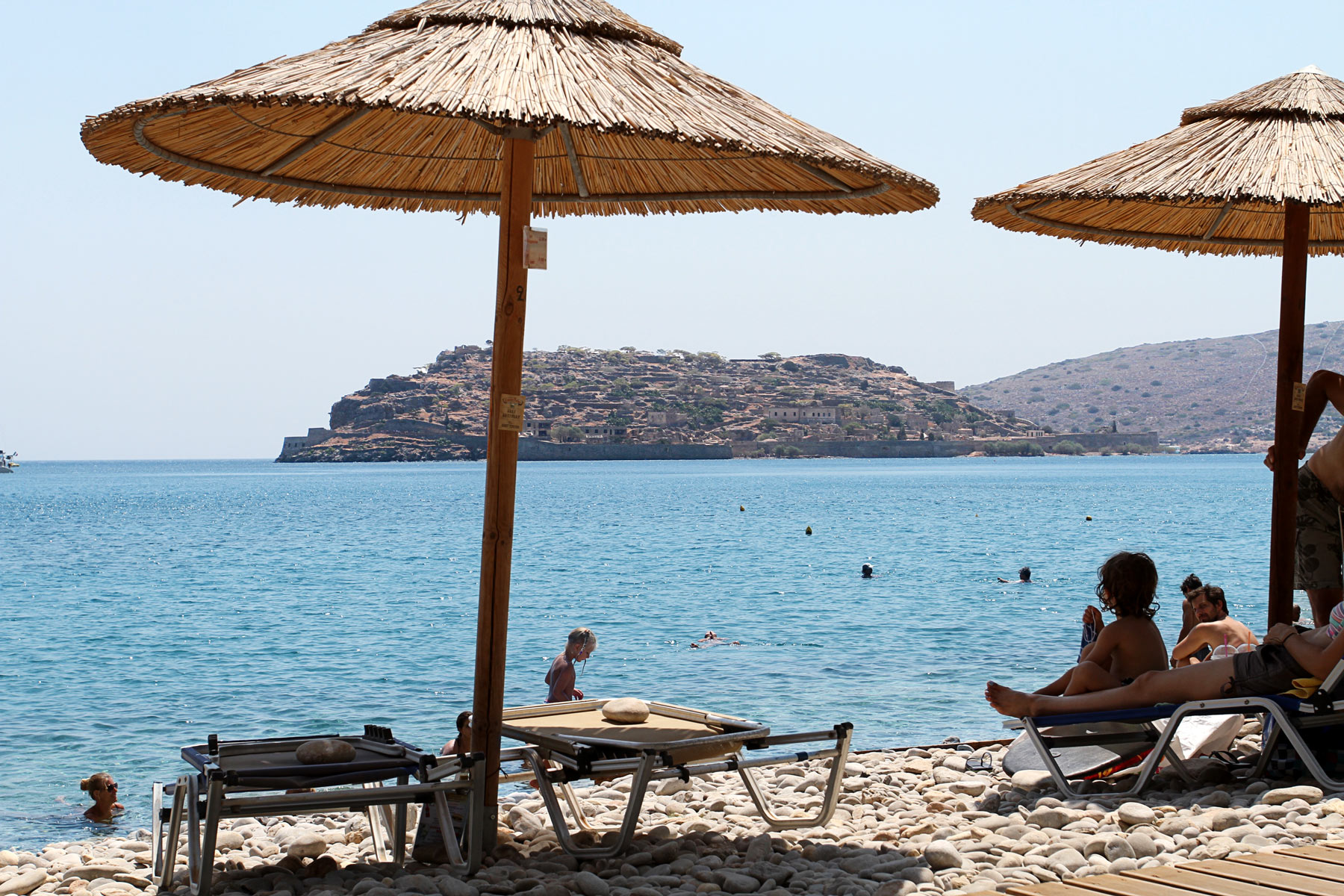 Spinalonga a strandról