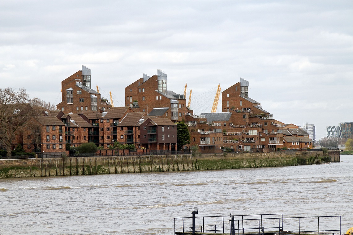 Greenwichből a kilátás a kikötőre és az egykori munkásnegyedre