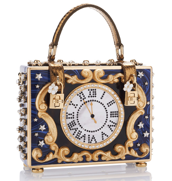 1 / 9 - A legdrágább díszített táska<br />Dolce & Gabbana - Enchanted Clock Box Bag<br />3.562.000 Ft