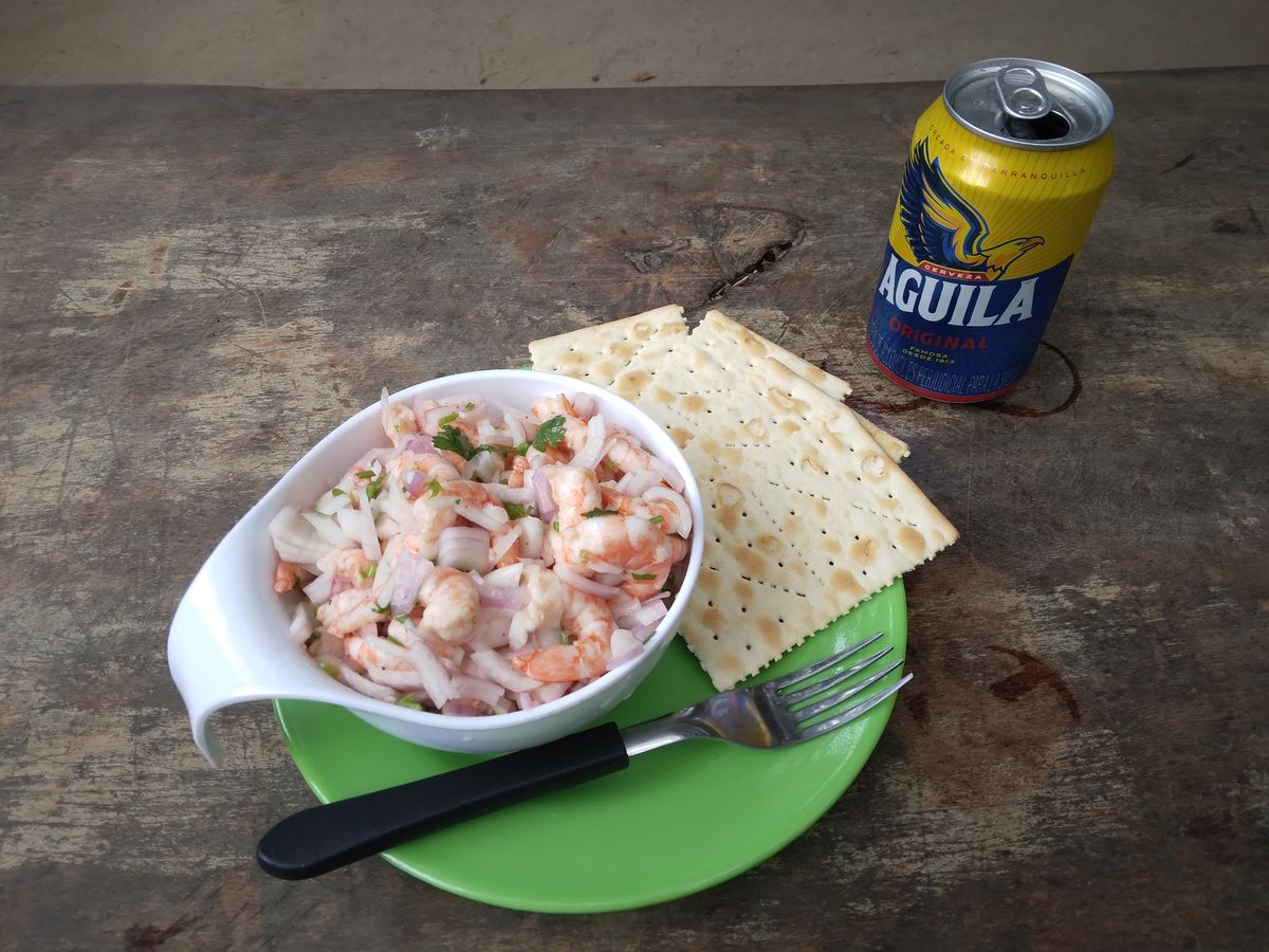 Ceviche - kicsit más, mint amit vártam, koktélrákkal adják, a perui azért sokkal jobb. Sajnos jó cevichéhez nem volt szerencsém. Szerencsére más ételek kárpótoltak