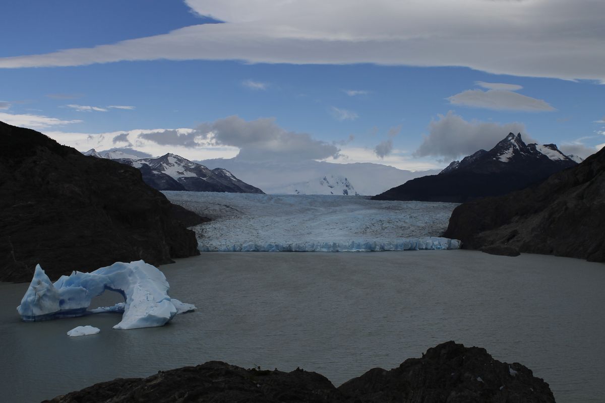 Glaciar Grey gleccser jégheggyel