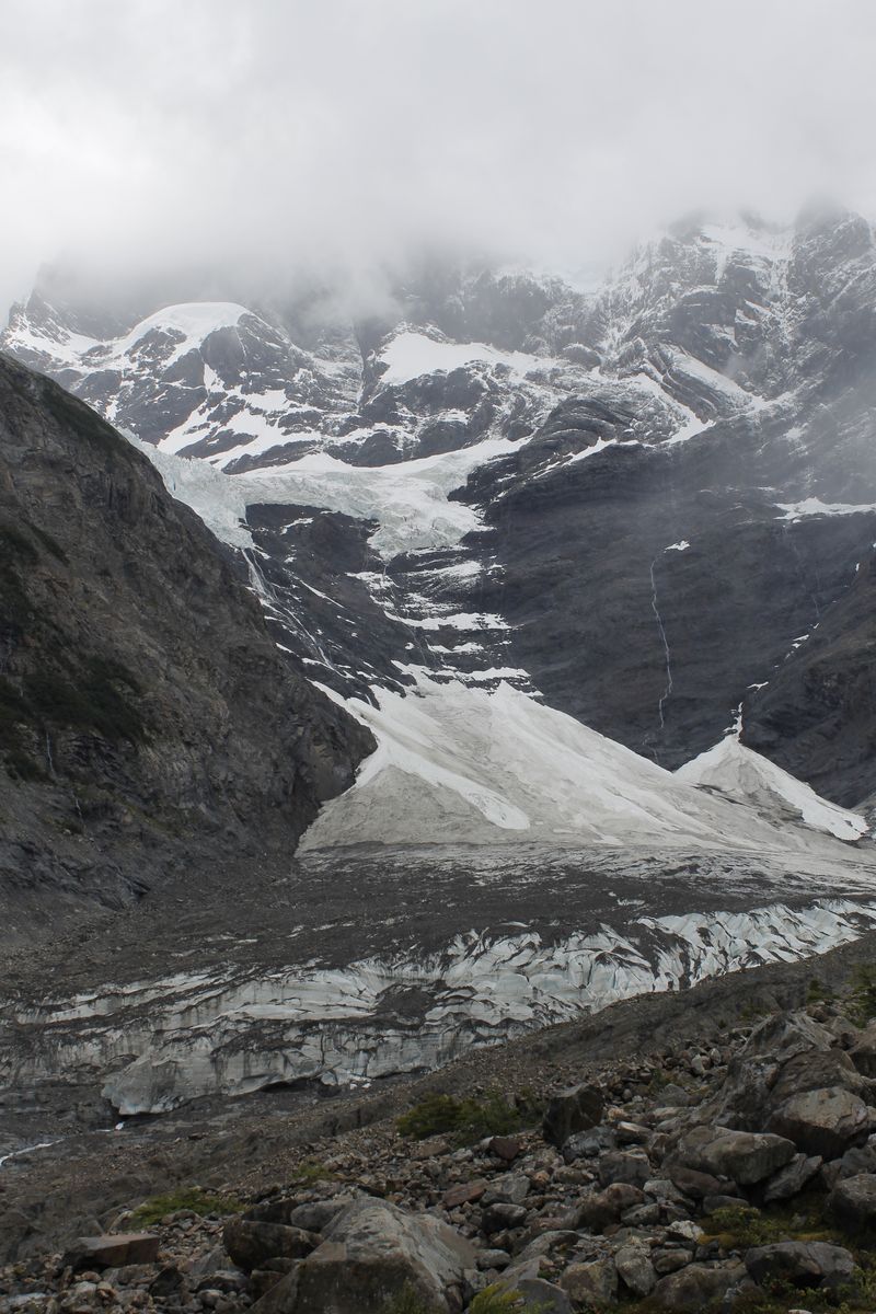 Valle Francés egy kisebb gleccserrel