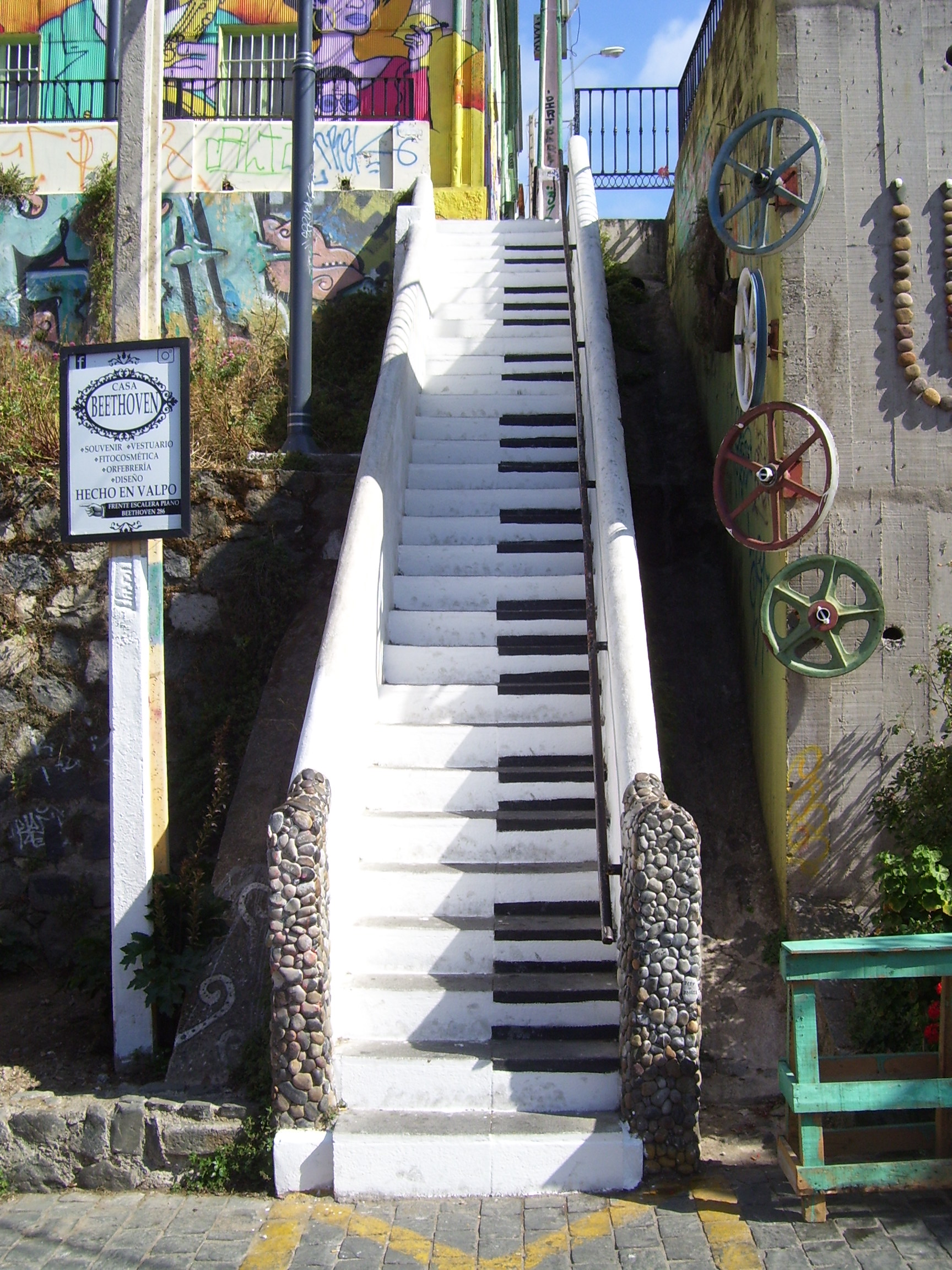 lépcsőfestés a Beethoven utcában