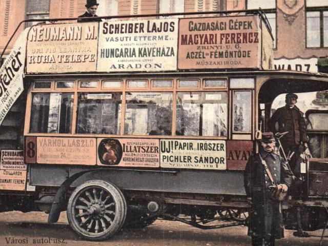 Autóbusz Aradon Anno 1908