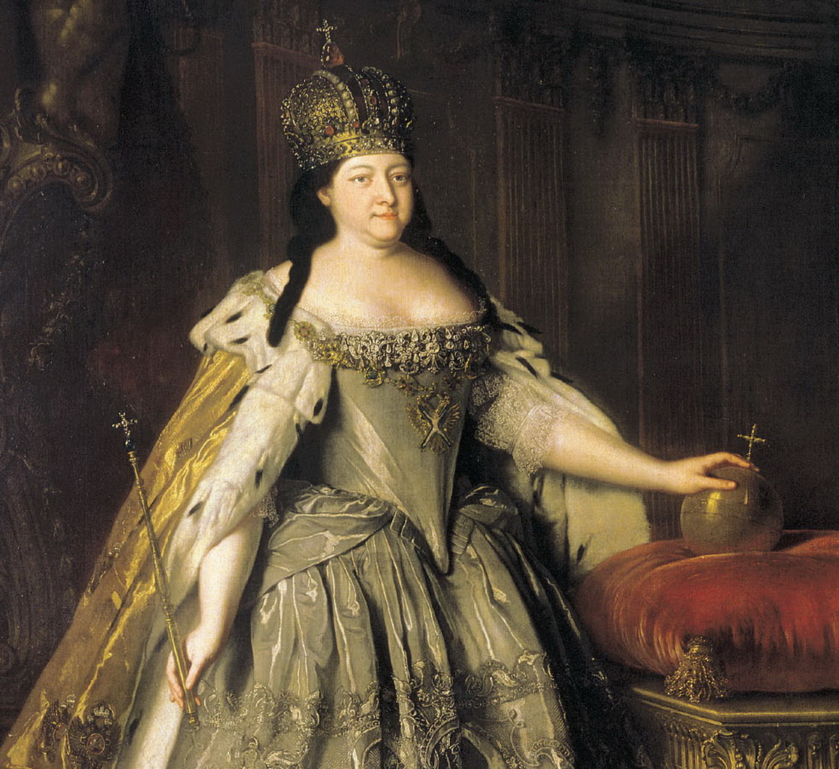 Anna cárnő a lengyel koronával