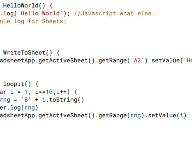 Google Scripts vs Excel VBA comparison