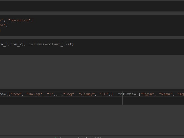 Arrays to DataFrame with Pandas