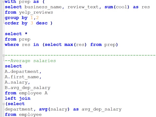 Top Cool Votes & Average Salaries SOLUTION