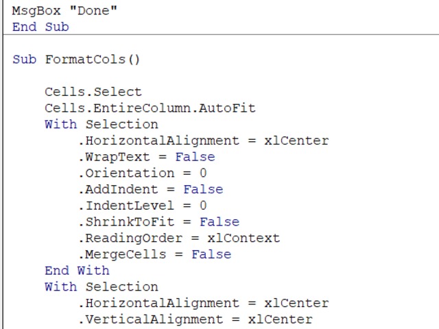 Excel: Align all columns in all sheets VBA