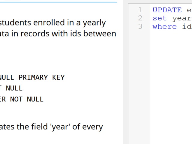 Basic SQL test questions