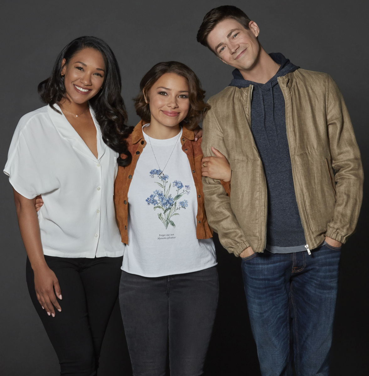 The Flash’s Candice Patton, Jessica Parker Kennedy and Grant Gustin 