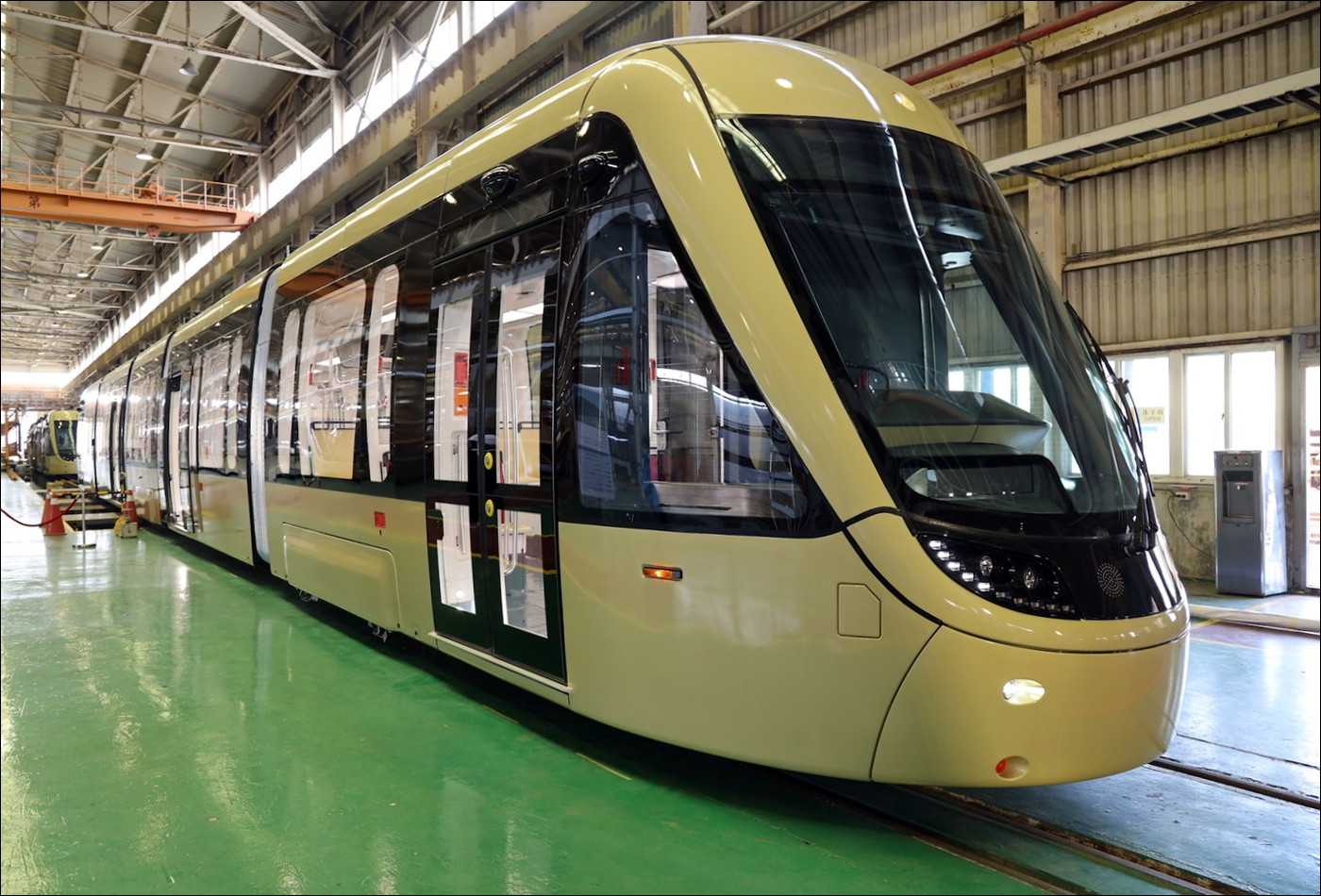 Az Ankeng LRT vonalán gyakorlatilag a Danhai LRT-n is közlekedő járművek aranyszínű változatai fognak közlekedni. (Forrás: Newtalk)