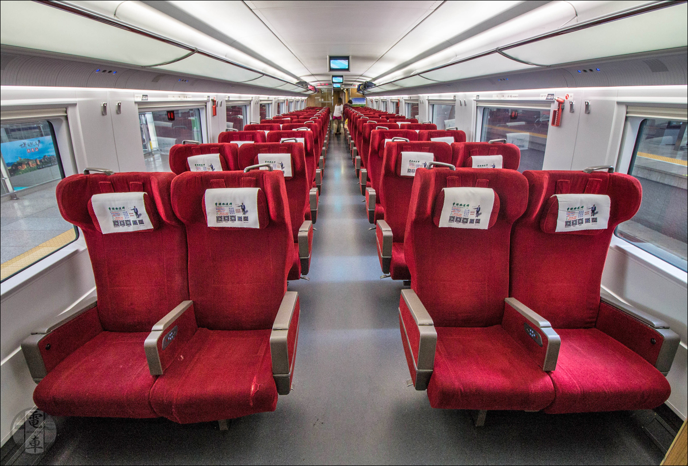 China Railways CRH380BL nagysebességű EMU első osztályú utastere.