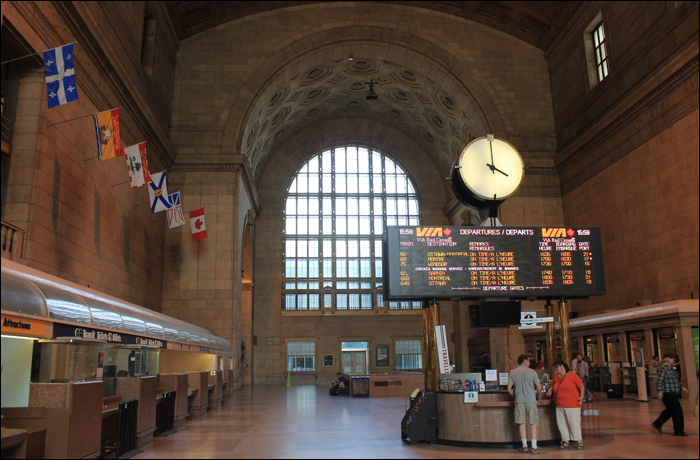 A torontói Union Station állomásépületének főcsarnoka.
