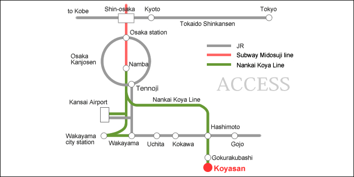 A Nankai vasúttársaság vonaltérképe. (Forrás: Sainanin)