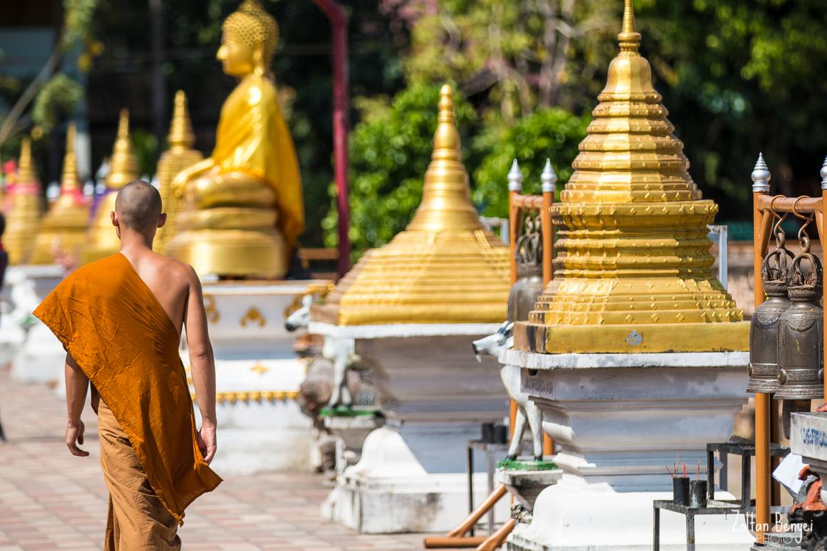 Szerzetesek a Wat Chedi Luangban