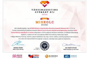 Idén is Városmarketing Gyémánt díjat nyert Miskolc