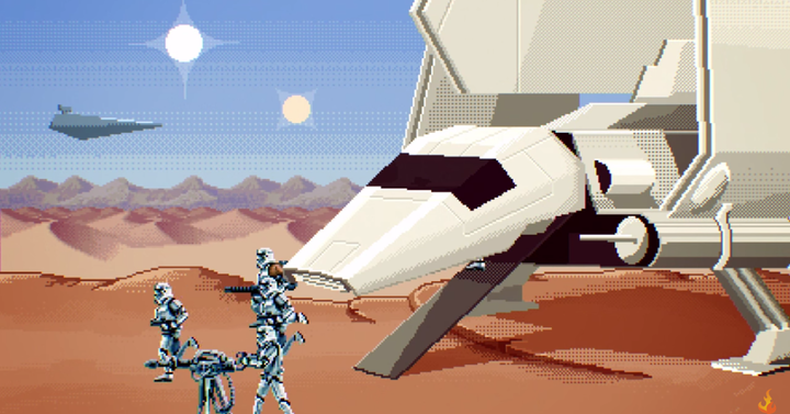 Ilyen lenne a Star Wars Battlefront Super Nintendón