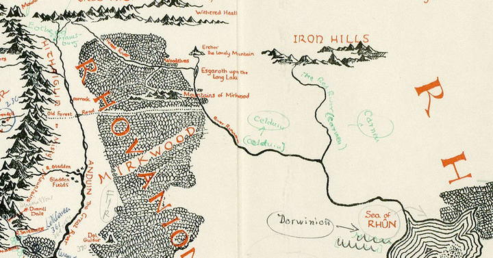 Középfölde térképet találtak Tolkien saját kezű javaslataival