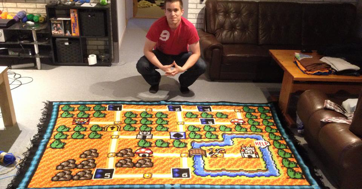 6 év munkája kellett ehhez Super Mario Bros. 3 plédhez
