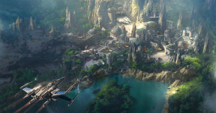 Lenyűgöző képeken és videón a Star Wars Land élethű makettje