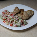 Ebéd - Csirkemell sopszka salátával