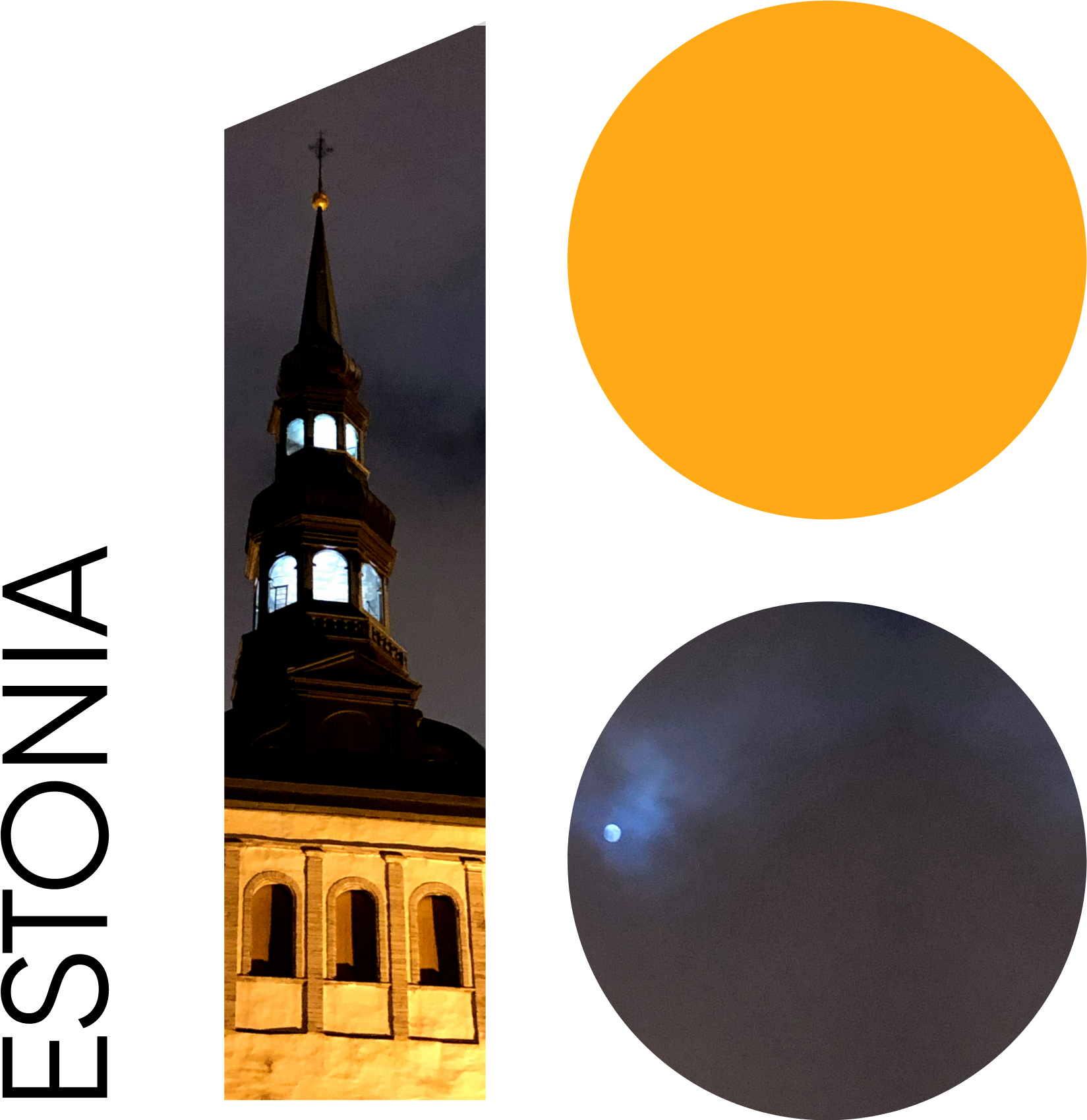 Mivel pont most 100 éves az Észt Köztársaság, a város tele van ilyen 100-as logóval. Meg persze weboldalak és appok tömegével, ahol ilyen logókat lehet kreálni. Én is csináltam egyet saját fotóból.