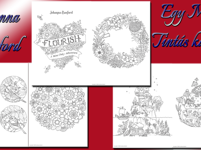 Megérkezett Johanna Basford Flourish – Egy Mini Tintás Kaland színezőkönyve